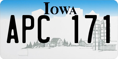 IA license plate APC171