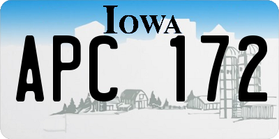 IA license plate APC172