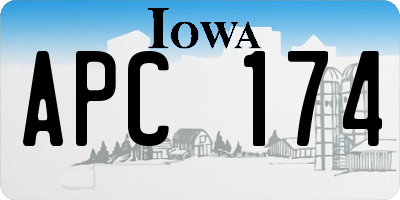 IA license plate APC174