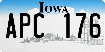 IA license plate APC176