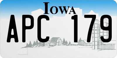 IA license plate APC179