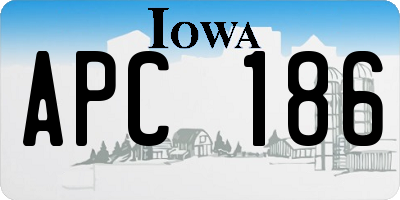 IA license plate APC186