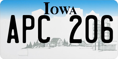 IA license plate APC206