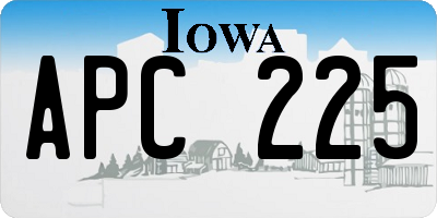 IA license plate APC225