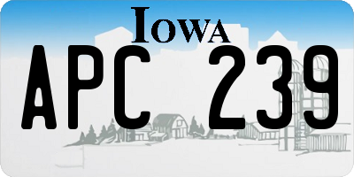 IA license plate APC239