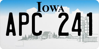 IA license plate APC241