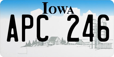IA license plate APC246