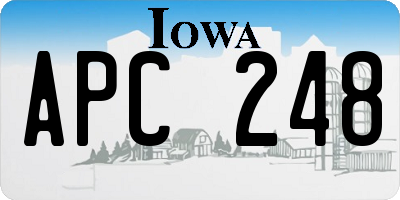 IA license plate APC248