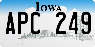 IA license plate APC249