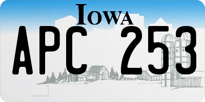 IA license plate APC253