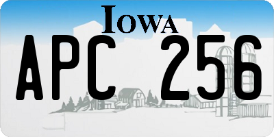 IA license plate APC256