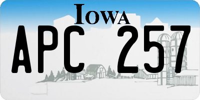 IA license plate APC257