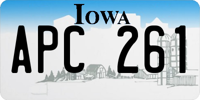 IA license plate APC261