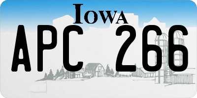 IA license plate APC266