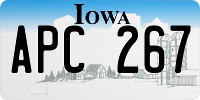 IA license plate APC267