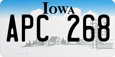 IA license plate APC268