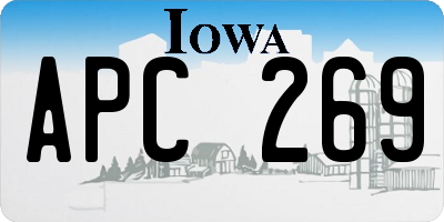 IA license plate APC269