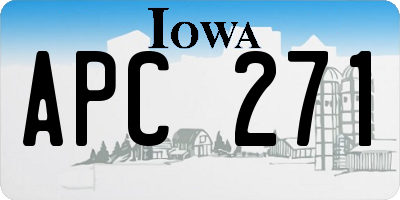 IA license plate APC271
