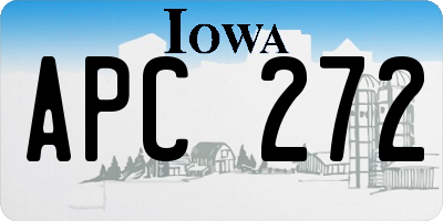 IA license plate APC272