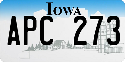 IA license plate APC273