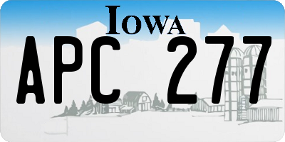 IA license plate APC277