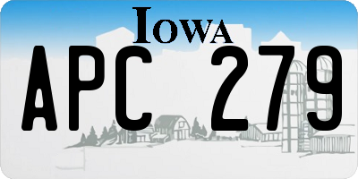 IA license plate APC279