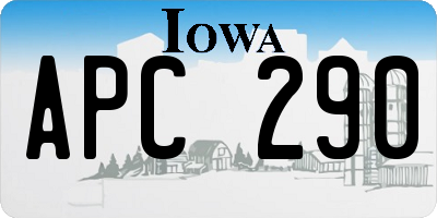 IA license plate APC290