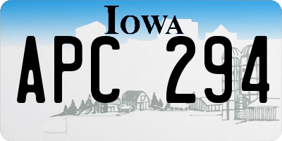 IA license plate APC294
