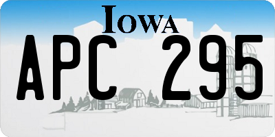 IA license plate APC295