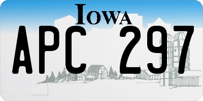 IA license plate APC297