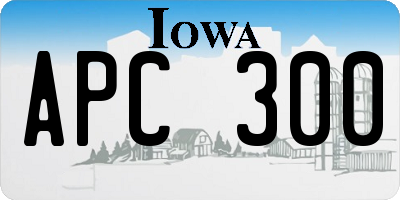 IA license plate APC300