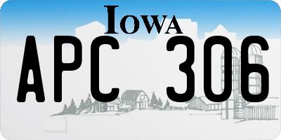 IA license plate APC306