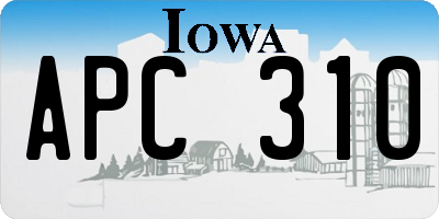 IA license plate APC310