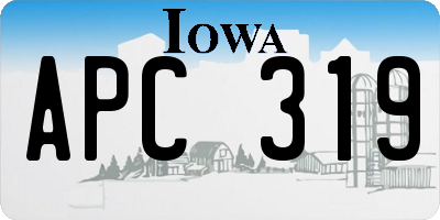 IA license plate APC319