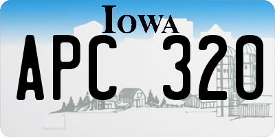 IA license plate APC320