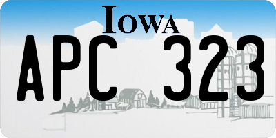 IA license plate APC323