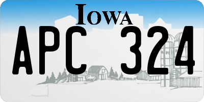 IA license plate APC324