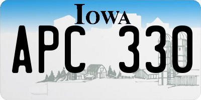 IA license plate APC330
