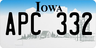 IA license plate APC332
