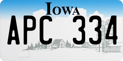 IA license plate APC334