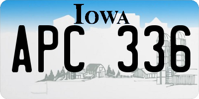 IA license plate APC336