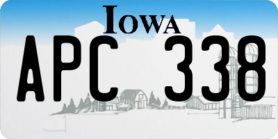 IA license plate APC338