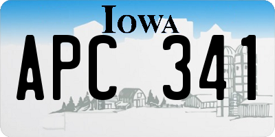 IA license plate APC341