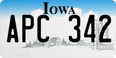 IA license plate APC342