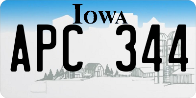 IA license plate APC344