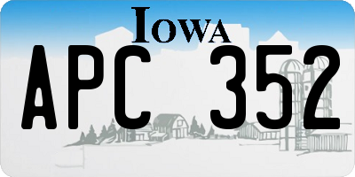 IA license plate APC352