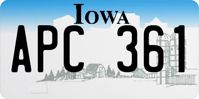 IA license plate APC361
