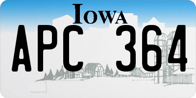 IA license plate APC364