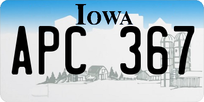 IA license plate APC367