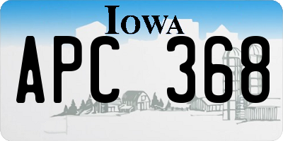 IA license plate APC368